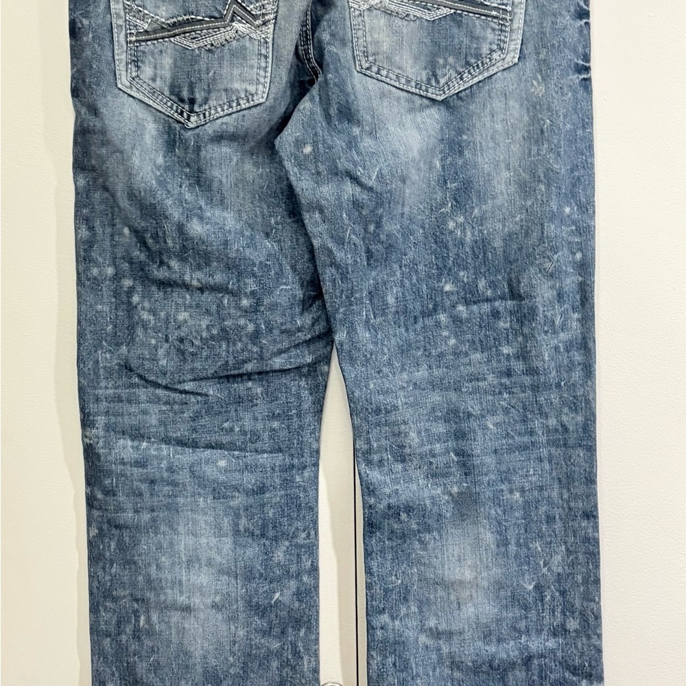 Crown Relaxed Fit Faded Blue Jeans - Picture 6 of 7